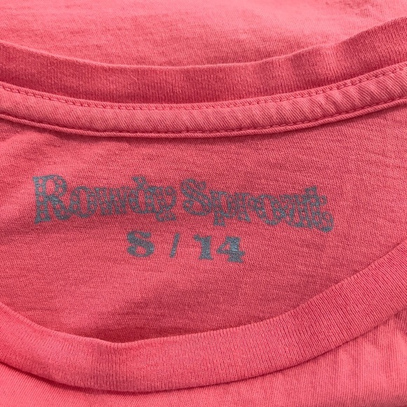 Rowdy Sprouts Pink Sublime Graphic Kids Crop Top sz 14 - Picture 5 of 6